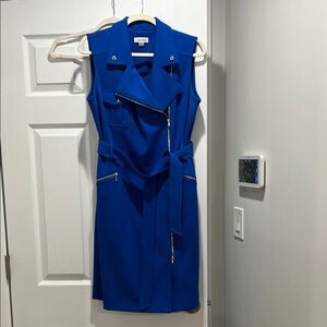 Calvin Klein Women's Royal Blue Sleeveless Mini Dress